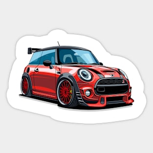 Mini GP Cartoon Red Sticker